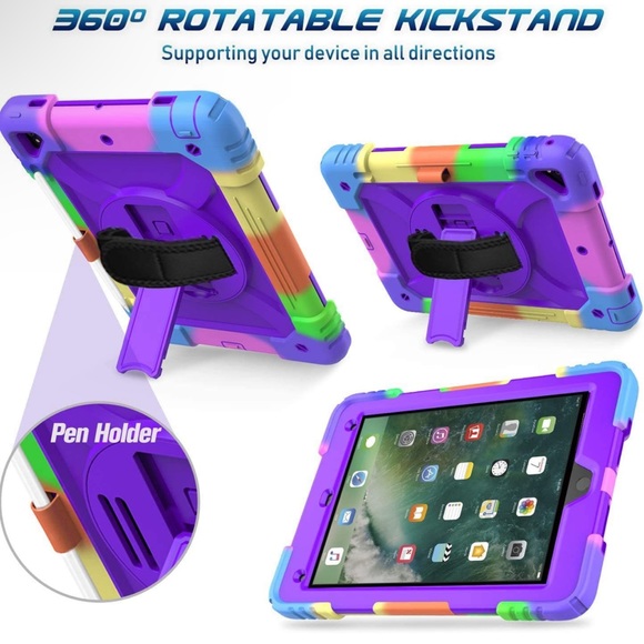 Ipad 5th/6th Generation multicolor Silicone and Hard Cover  9.7” - Picture 7 of 16